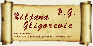 Miljana Gligorević vizit kartica